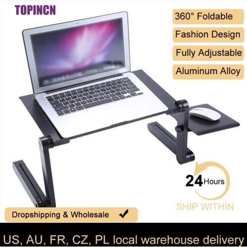 Portable Mobile Laptop Stand Table For Bed Sofa Laptop Folding Table Notebook Desk With Mouse Pad For Home Office Computer Desk