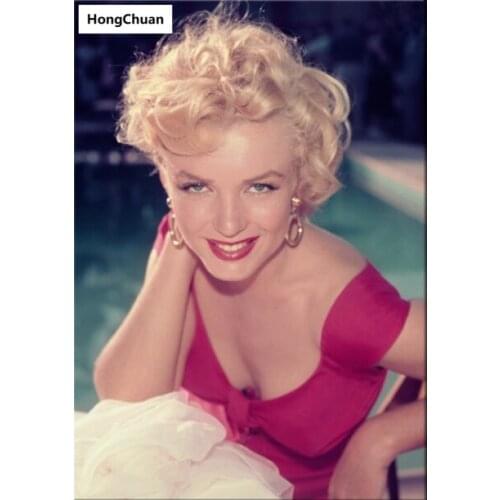 Sexy Monroe Character Square Round Diamond Painting Cross Stitch 5D DIY Rhinestone Mosaic Embroidery New Year Christmas Gift