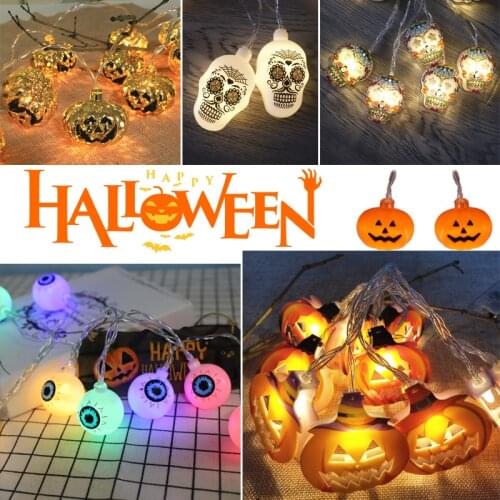 1.5m 10Led Halloween Led Light String Decor Pumpkin Spide Ghost Bar Home Party Lighting Chain Halloween decorations
