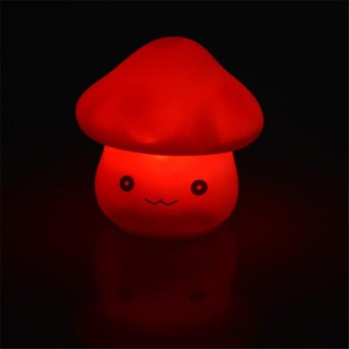 LED Lamp 7-Color Changing Night Romantic Mushroom Light