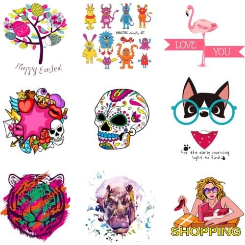 Iron-on Transfers for Clothing Patches Clorhing Stickers Stripe Dress Diy Fashion Patch Vinyle Adhesive Flex Fusible Transfer A