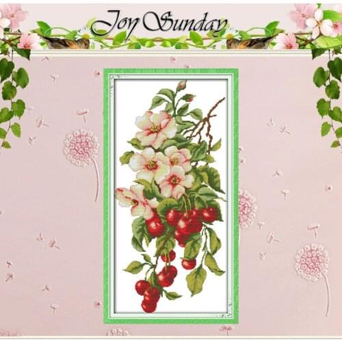 Cherry (2) Patterns Counted Cross Stitch 11CT 14CT Cross Stitch Sets Wholesale Chinese Cross-stitch Kits Embroidery Needlework