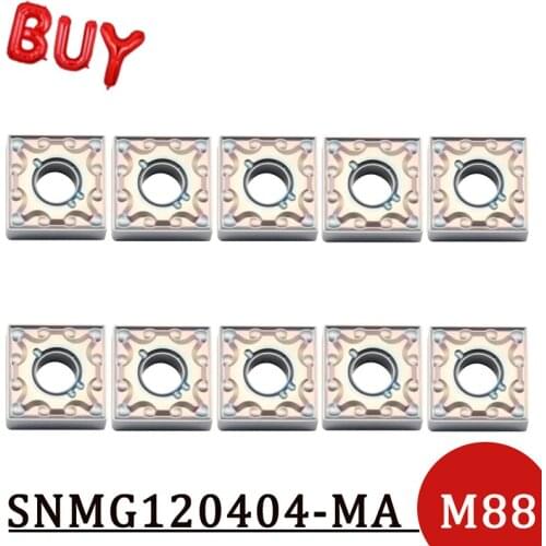 High Quality SNMG120404 MA M88 Carbide Inserts External Turning Tool Blades CNC Lathe Cutter Tools Use For Stainless Steel