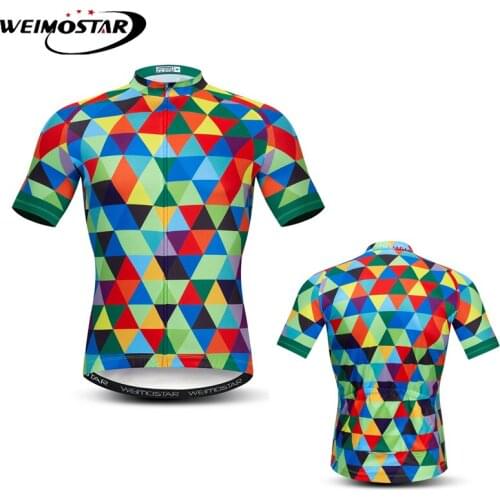 Weimostar Men Summer Cycling Jersey Shirt Short Sleeve Pro Team Bicycle Clothing Racing Sport Downhill MTB Road Bike Jersey Top