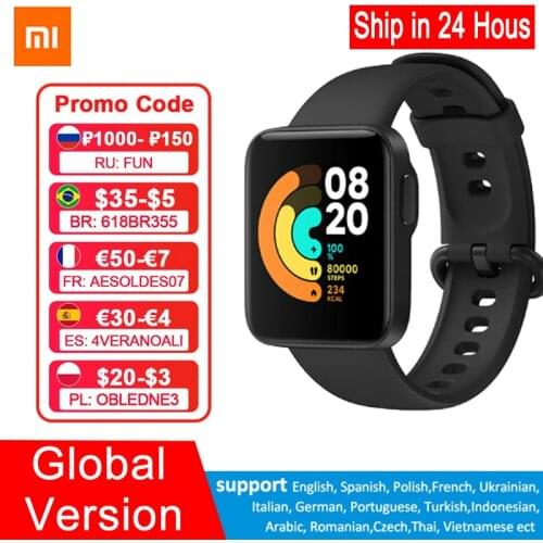 Xiaomi Mi Watch Lite Global Version Bluetooth 5.1 Smart Watch GPS 5ATM Waterproof SmartWatch Fitness Heart Rate Monitor Mi Band
