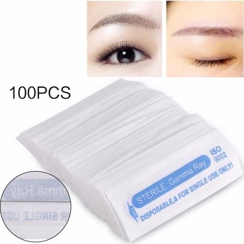 100Pcs 1R 3R 5R Tattoo Needle Pen Microblading Eyebrow Tattoo Machine Stainless Steel Disposable Tattoo Needles Pin