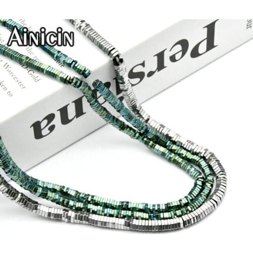 1x6mm Mini Size Hexagon Shape Green Silver Gold Rainbow Plating Hematite Strand Loose Beads 5pcs/lot
