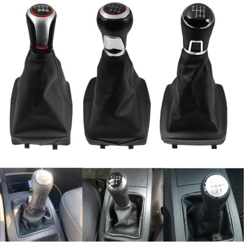 5/6 Speed Run Gear Shift Knob Gaiter Boot Cover Collar For Volkswagen VW Polo 9N 9N2 GTI 2002 2003 2004 2005 2006 2007 2008 2009