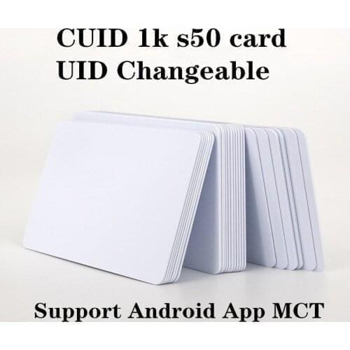 50pcs/lot 13.56Mhz RFID CUID card Sticker Keytag Card UID Changeable Block 0 Writable for NFC Andriod MCT Copy Clone Duplicate
