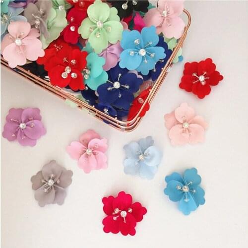 6CM Colorful Beaded Flowers Handmade DIY Clothing, Bags, Shoes, Hats and Decorative Flower Accessories RS2907