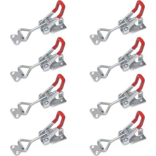8Pcs Pull Latch Clamp,Adjustable Toggle Clamps Metal Draw Latch, Holding Capacity Latch Hasp Clamp For Door, Jig--4001