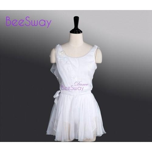 White Professional Ballet Dress Adult Chiffon Ballet Stage Costume For Women Ballet Attire for girls