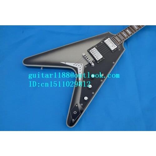 Free shipping new dovetail electric guitar in black with chrome hardware and mahogany body 1244