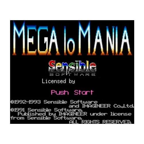 Mega lo Mania NTSC Version 16 Bit 46 Pin Big Gray Game Card For USA Game Players