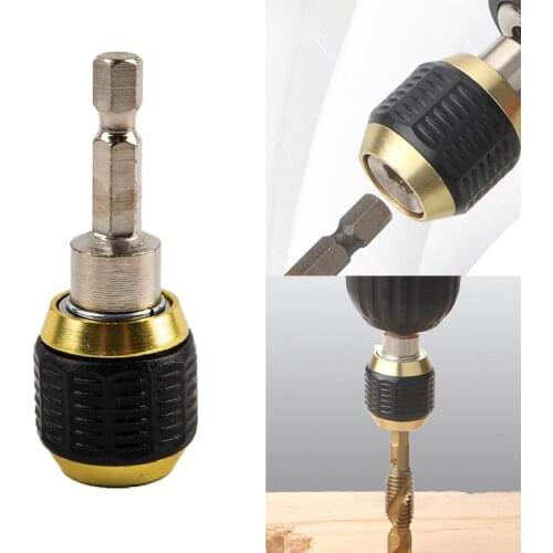 60mm Hex Handle Quick Coupling 6.2mm Change Joint Electric Hand Drill Three Claw Turn 1/4 Inner Hex Self-locking Connecting Rod