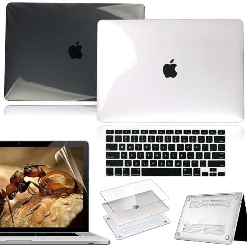 Laptop Case for Apple Macbook Air 13/11/MacBook Pro 15/13/16 Inch Protector Case+Screen Protector +Keyboard Cover