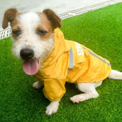 Dog Raincoat Waterproof Lightweight Rain Hooded Poncho Pet Supplies For Outdoor Walking In Stock