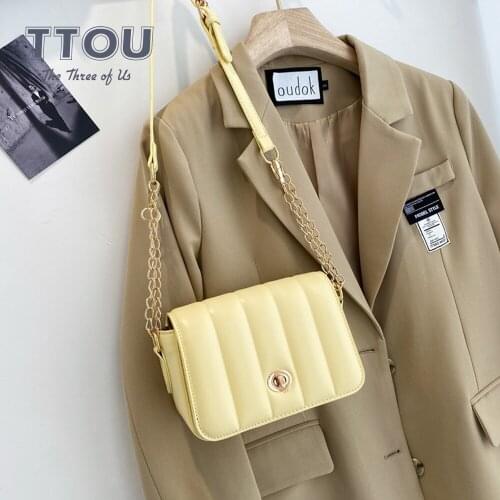 Elegant Female Stripe Pattern Square Women Shoulder Bag Luxury Designer Lock Ladies Handbags Casual Lady Office Crossbody Bags