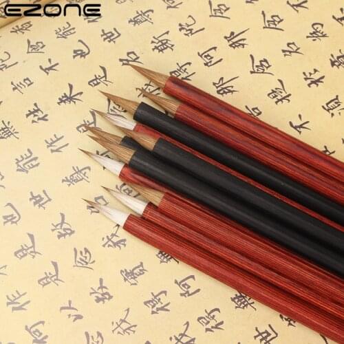 EZONE Writing Brushes Wolf Hair Lower Case Characters Writing Brush Chinese Calligraphy Painting Pens Practice Painting Props
