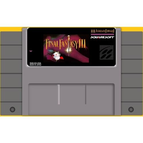 Final Fantasy III 46 Pin 16 Bit Grey Game Card For USA NTSC Game Player