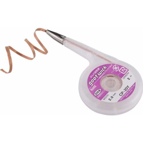 Repair Tools for Mobile & Tablet 2.0mm Soldering wick Desoldering Braid Solder Wire Suction-line, Length: 2m