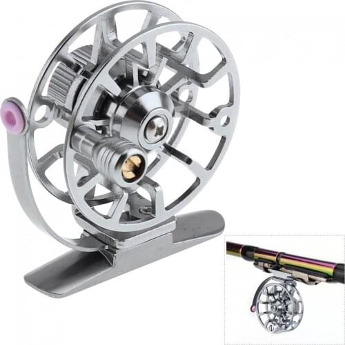 Fly Fishing Reels Full Metal Ultra-Light Former Ice Fishing Reel Fly Fishing Wheel Aluminum Alloy Support Right Hand