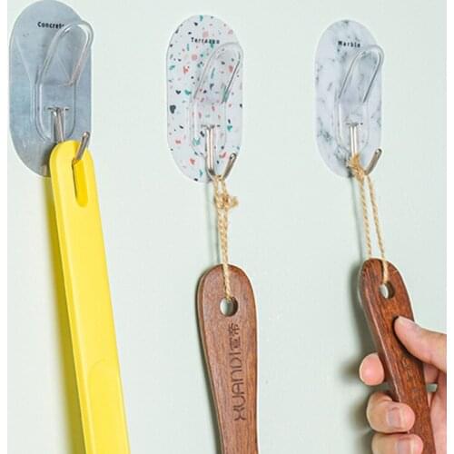 1-5Pcs Creative Stainless Steel Metal Hook Wall Hanging Key Holder Double Metal Punch-free Hook Bathroom Clothes Hook Kitchen