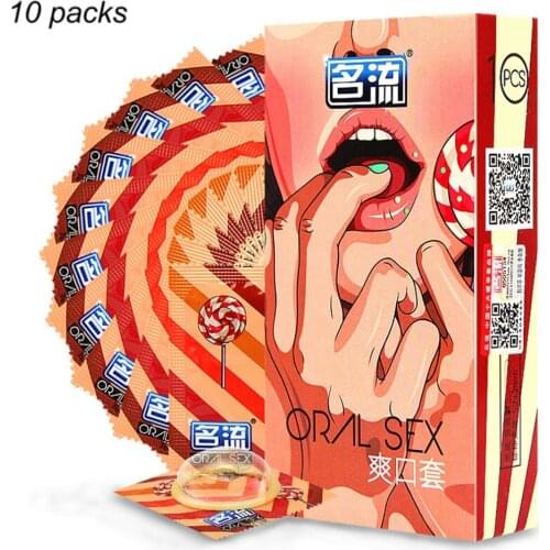 Mingliu 10pcs Cherry Fragrance Condoms For Oral Sex Latex Condones Penis Sleeve for Blowjob Contraception Tool Sex Toys for Men