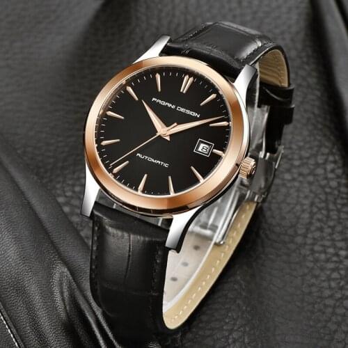 2021 new Ultra-thin simple classic men mechanical watches business waterproof watch luxury brand genuine leather automatic watch