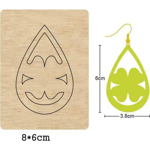 New flower drop earring wooden die 2020 Crafts Scrapbooking Stencil Cutting Dies Suitable for common die-cutting machines i