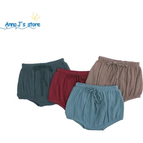 NZ302 Summer Newborn Baby Boy Girls Short Toddler Cotton Linen Summer bloomers short Pants Children Kids Solid color Shorts