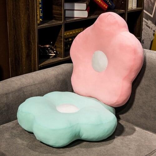 45cm Summer Ice Silk Fabric Flower Plush Chair Pillow Cushion Toy Soft Stuffed Fresh Petal Waist Carpet Doll Girls Birthday Gift