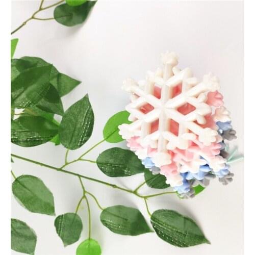 Newborn Teether Toys New Cartoon Solid Color Rodent Snowflake Shaped Baby Chew Teether Educational Toys Safety Silicone