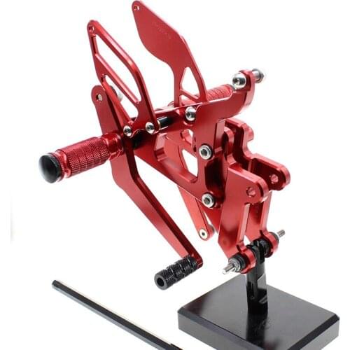 CNC Adjustable Aluminum Motorcycle Footrest Footpeg Pedal Foot Peg Rearset Rear Set For Yamaha YZF R6 YZFR6 2003 2004 2005