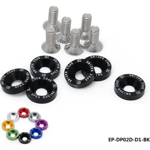D1 Spec 6PCS/SET M8 Hex Fasteners Fender Washer Bumper Engine Concave Screws Jdm EP-DP02D-D1