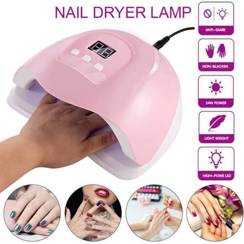 54W LED UV Nail Dryers Curing Lamp Light Nail Gel Polish Dryer Nail Art Lamp Machine auto hand infrared sensor 30s/60s/90s