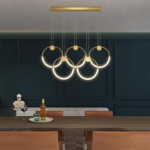 Led Staircase Chandelier Strip Creative Living Room Modern Clubhouse Simple High-End Personality Restaurant Bar Clothing Store