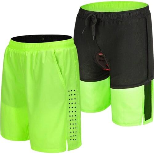Bike Padded Resistance Shorts Reflective Cycling Riding Loose Sports Gel Racing WOSAWE Bicycle Rain MTB Downhill Shorts 3D Mens