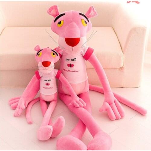 [Funny] 160cm Wear Clothes Lovely Pink Panther Plush dolls Soft Toy Pink Leopard Stuffed doll baby toy Valentines day girl gift