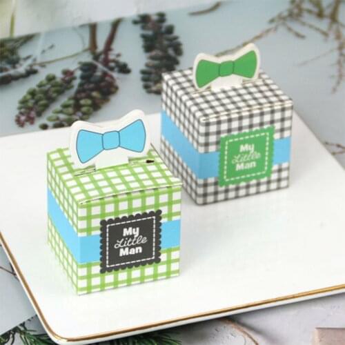 20pcs Hot Sale Green Gift Box Beard Candy Box Kids Event Party Supplies Chocolate Packing Gift Box Birthday Party Decoration