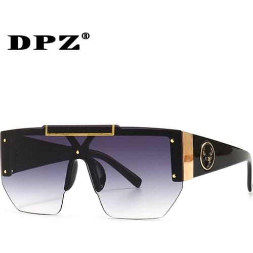 2021 DPZ new fashion Luxury Brand Integrated Sunglasses men Women Retro Vintage Sunglasses UV400 oculos de sol
