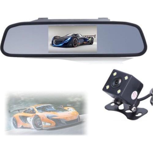 4.3' Auto Dimming Car Rear View Mirror Screen LCD Monitor +LED HD Camera