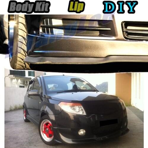 Car Bumper Lip Front Spoiler Skirt Deflector For Proton Savvy Tune Car Modified Body Kit VIP Hella Flush Lips