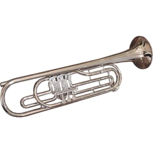 Bb Bass Trumpet B Flat with mouthpiece and Case Lacquer Nickel plated Trumpets yellow brass Musical instruments