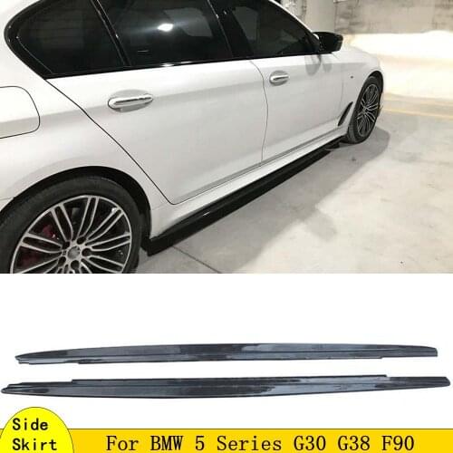 Carbon Fiber Side Skirts For BMW 5 Series F90 M5 G30 G31 G38 Side Wings Bumper Extensions Lip Splitters Body Kits