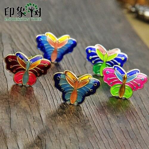 2Pcs 19*27mm Zinc Alloy Metal Five Colors Butterfly Dripping Oil Charms Beads Handmade For DIY Jewelry Making Bracelets Necklace