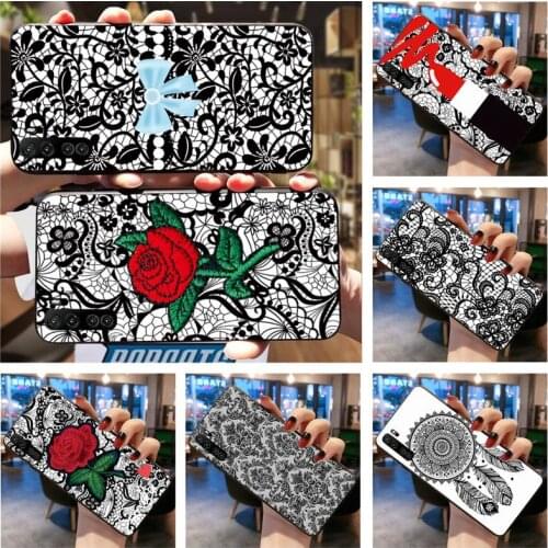 Sexy Floral Lace Mandala flower Phone Case For Huawei Nova 6se 7 7pro 7se honor 7A 8A 7C 9C Play