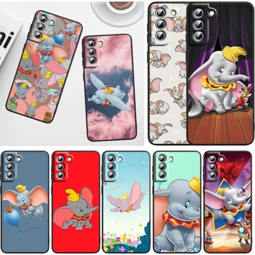 Disney Dumbo Shockproof Cover for Samsung Galaxy S21 S20 FE Ultra Lite S10 5G S10E S9 S8 Plus Black Phone Case