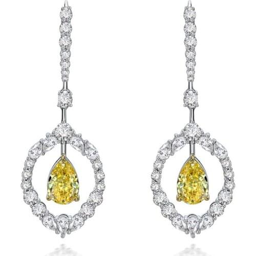 Designer Fashion 925 Sterling Silver Jewelry 3A Cubic Zirconia Party Earring
