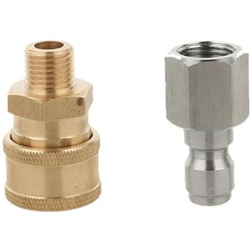 G1/4 Quick Release Connector Coupler Brass and Stainless Steel Practical Durable Plug and Play for Pressure Gun Foam Tank